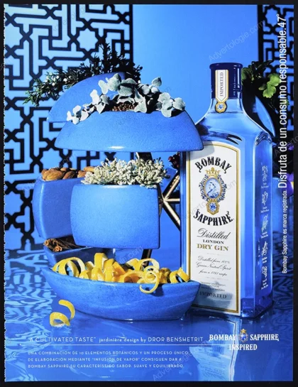 Bombay Sapphire Gin 2009 Print Ad - "A Cultivated Taste"