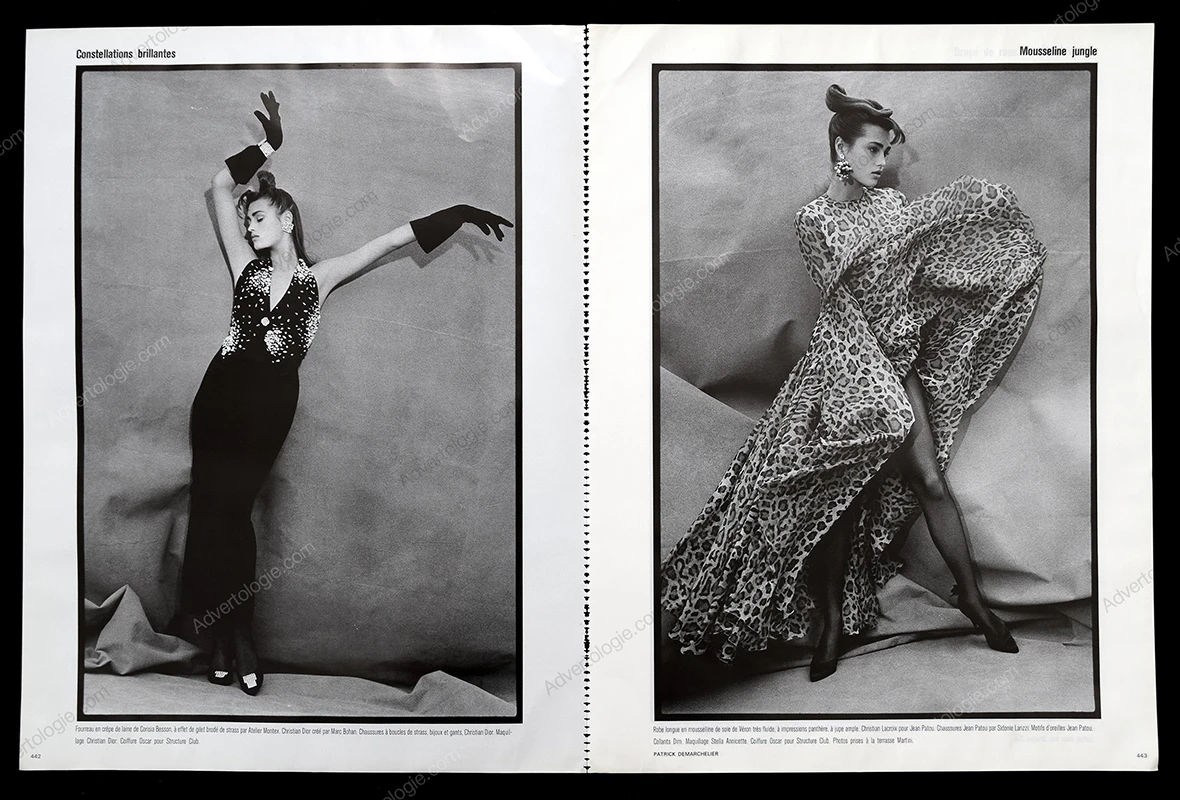 "Broderies et Drapés Nocturnes" 1985 12-Page Editorial - Yasmin Le Bon