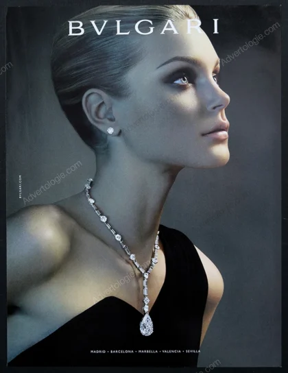 Bulgari Jewelry 2008 Print Ad - Jessica Stam