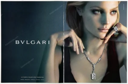 Bulgari Jewelry 2009 Print Ad - Jessica Stam