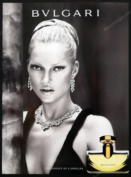 Bulgari pour Femme Perfume 2006 Print Ad - Kate Moss