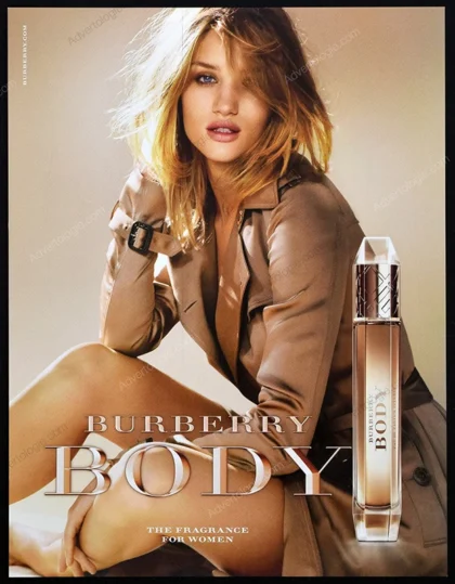 Burberry Body Perfume 2012 Print Ad - Rosie Huntington-Whiteley