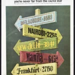 Caltex Gasoline 1963 Print Ad - "Signpost"