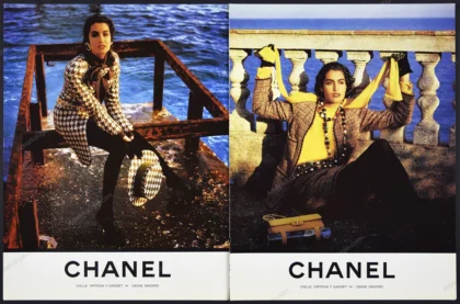 Chanel 1990 Print Ad - Yasmeen Ghauri