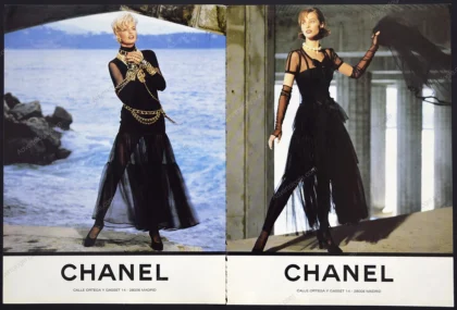 Chanel 1991 Print Ad - Linda Evangelista, Christy Turlington
