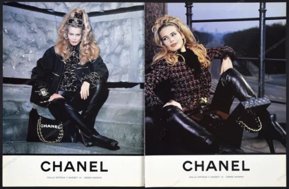Chanel 1992 Print Ad - Claudia Schiffer