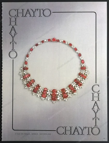 Chayto Jewelry 1980 Print Ad