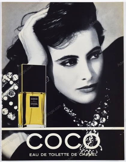 Coco Chanel Perfume 1989 Print Ad - Inès de la Fressange