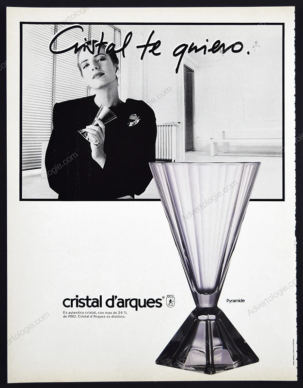 Cristal D'Arques Glassware 1988 Print Ad