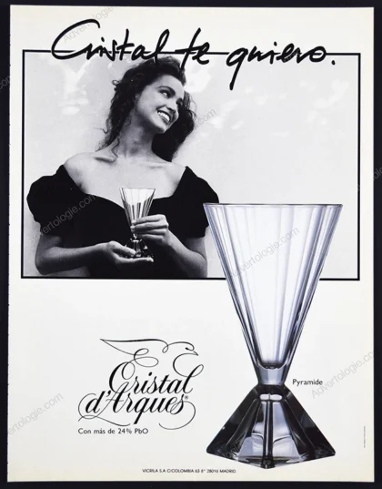 Cristal D'Arques Glassware 1989 Print Ad