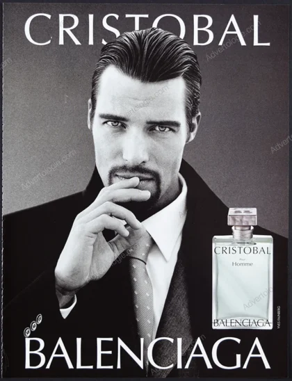 Cristóbal pour Homme Balenciaga Perfume 2001 Print Ad