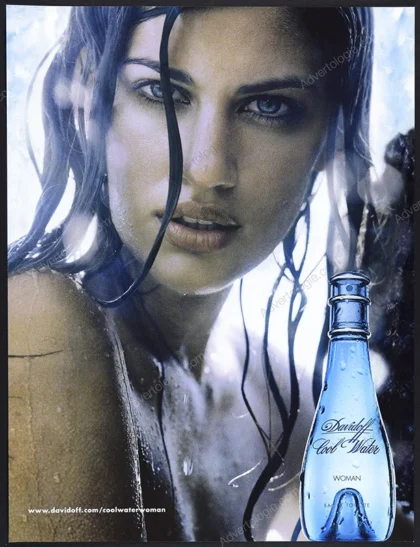 Davidoff Cool Water Perfume 2002 Print Ad - Yamila Diaz