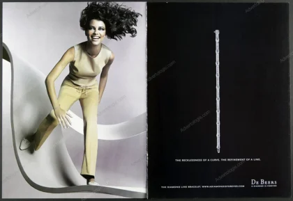 De Beers Diamonds 2000 Print Ad - Adriana Lima