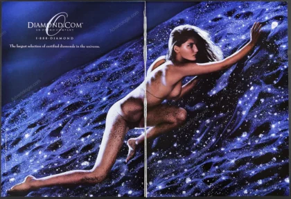 Diamond.com 2000 2-Page Print Ad - Laetitia Casta