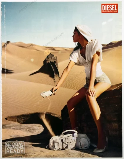 Diesel Clothing 2007 "Global Warming Ready" Print Ad - "Great Wall"