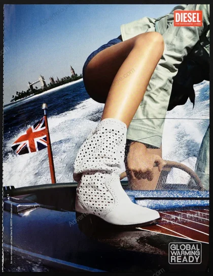 Diesel Clothing 2007 "Global Warming Ready" Print Ad - "London"