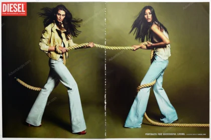 Diesel Clothing 2012 "Portraits for Successful Living" Print Ad - "Tug of War"