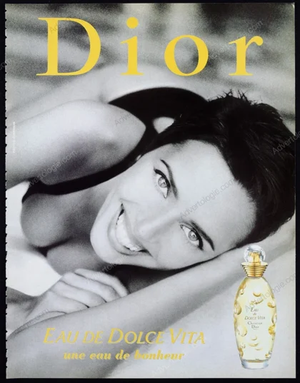 Dolce Vita de Dior Perfume 1998 Print Ad - Heather Stewart-Whyte