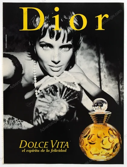 Dolce Vita de Dior Perfume 1999 Print Ad - Heather Stewart-Whyte