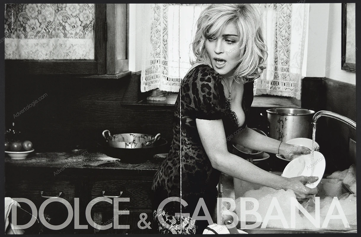 Dolce & Gabbana 2010 "Dishes" Print Ad - Madonna