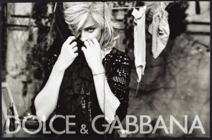 Dolce & Gabbana 2010 "Laundry" Print Ad - Madonna