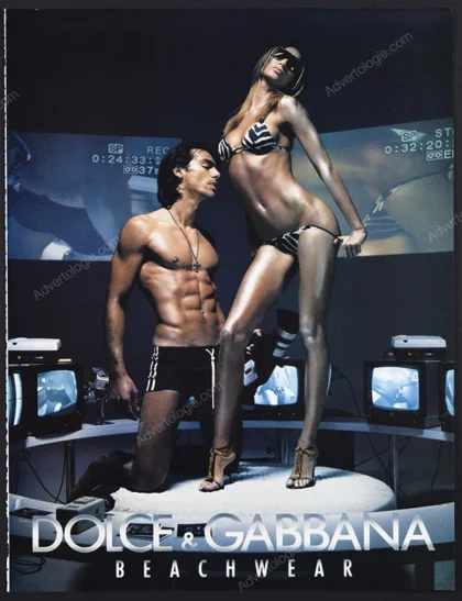 Dolce & Gabbana Beachwear 2003 Print Ad - Gisele Bundchen