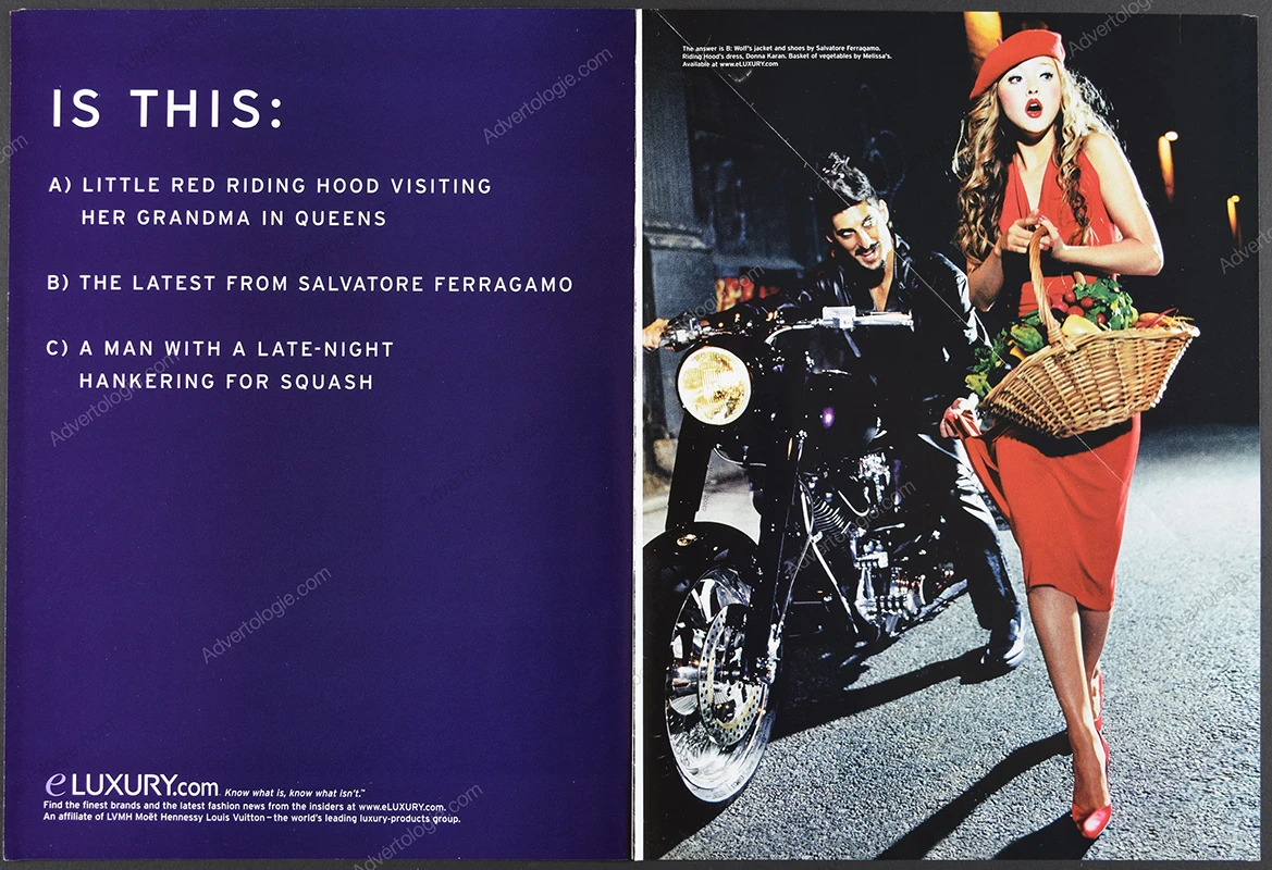 E-Luxury.com 2000 6-Page Print Ad - Ellen von Unwerth