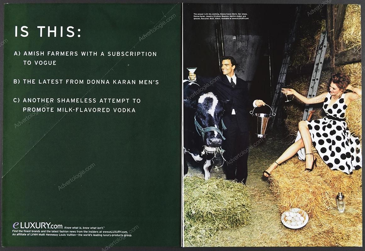 E-Luxury.com 2000 6-Page Print Ad - Ellen von Unwerth