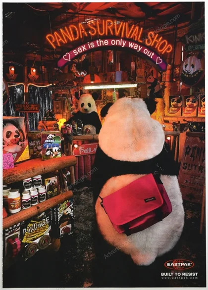 Eastpak 2006 Print Ad - "Panda Survival Shop"