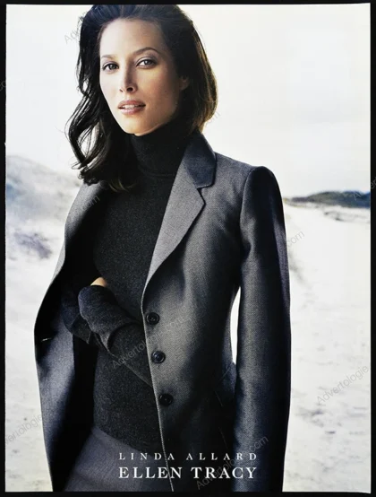 Ellen Tracy 1998 4-Page Print Ad - Christy Turlington
