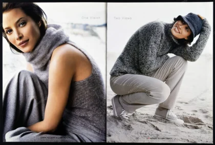 Ellen Tracy 1998 4-Page Print Ad - Christy Turlington