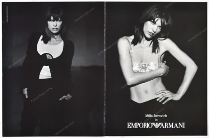 Emporio Armani 2003 Print Ad - Milla Jovovich, Peter Lindbergh