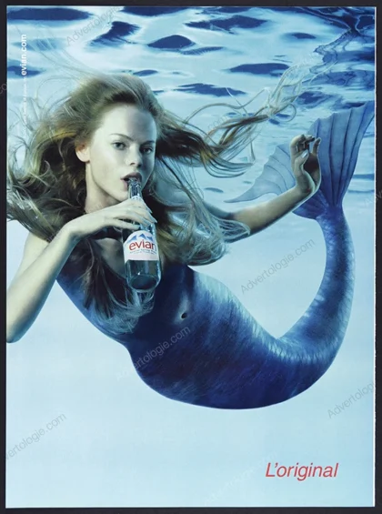 Evian Water 2000 Print Ad - "Mermaid"