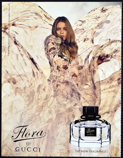 Flora by Gucci Perfume 2010 Print Ad - Abbey Lee Kershaw