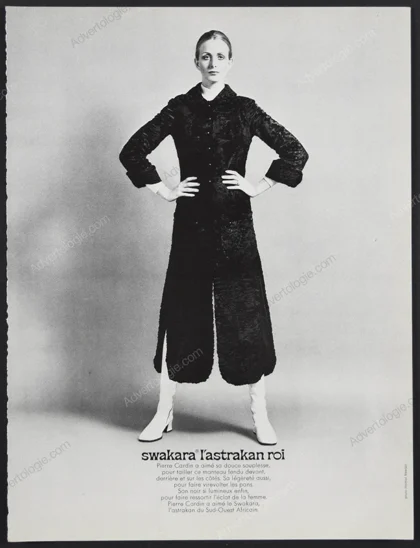 Fourrures Max & Swakara Furs 1970 2-Page Print Ad - Helmut Newton