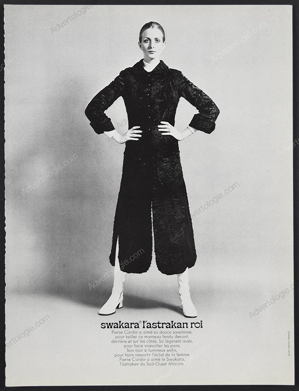 Fourrures Max & Swakara Furs 1970 2-Page Print Ad - Helmut Newton