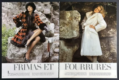 "Frimas et Fourrures" 1980 16-Page Fur Fashion Editorial - Horst