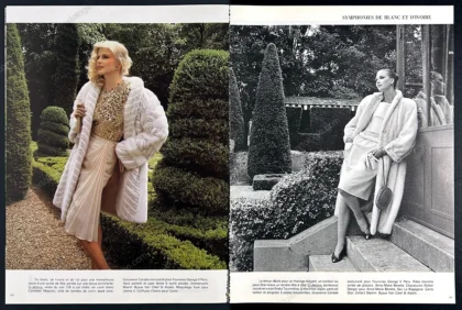 "Frimas et Fourrures" 1980 16-Page Fur Fashion Editorial - Horst