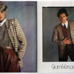 Gianni Versace 1980 3-Page Print Ad - Janice Dickinson