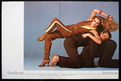 Gianni Versace 1980 Print Ad - Jerry Hall