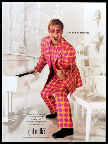 Got Milk? 2000 Print Ad - Elton John, David Lachapelle