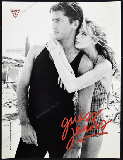 Guess 1990 Print Ad - Claudia Schiffer, Ellen von Unwerth