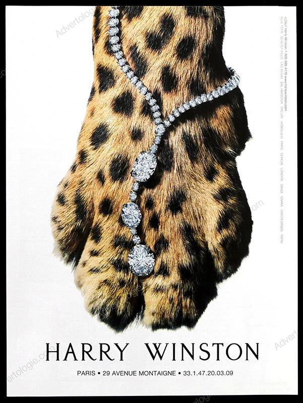 Harry Winston Jewelry 2008 Print Ad - "Leopard"