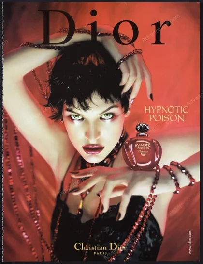 Hypnotic Poison Christian Dior Perfume 1999 Print Ad - Milla Jovovich