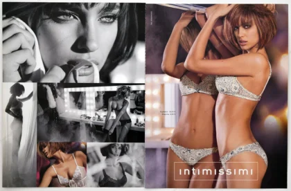 Intimissimi Lingerie 2007 3-Page Print Ad - Irina Shayk