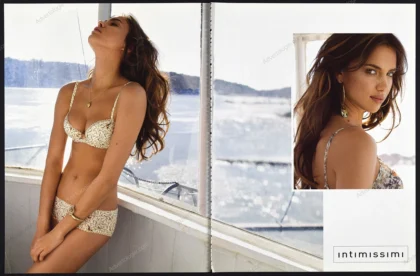 Intimissimi Lingerie 2008 3-Page Print Ad - Irina Shayk