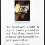 Jaeger-Le Coultre Watches 1981 Print Ad