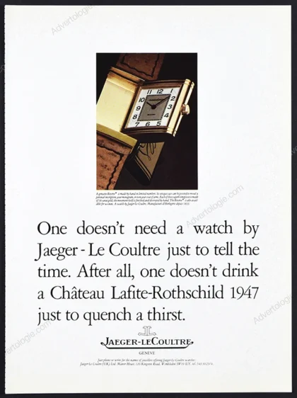 Jaeger-Le Coultre Watches 1981 Print Ad
