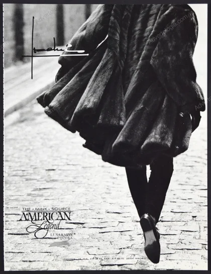 Jose Luis Peletero Furs 1989 Print Ad