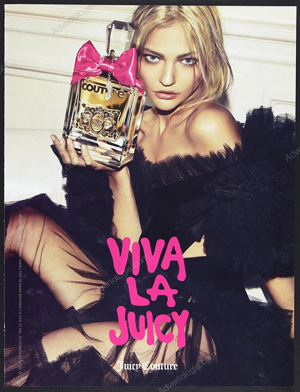 Viva La Juicy by Juicy Couture Perfume 2011 Print Ad - Sasha Pivovarova